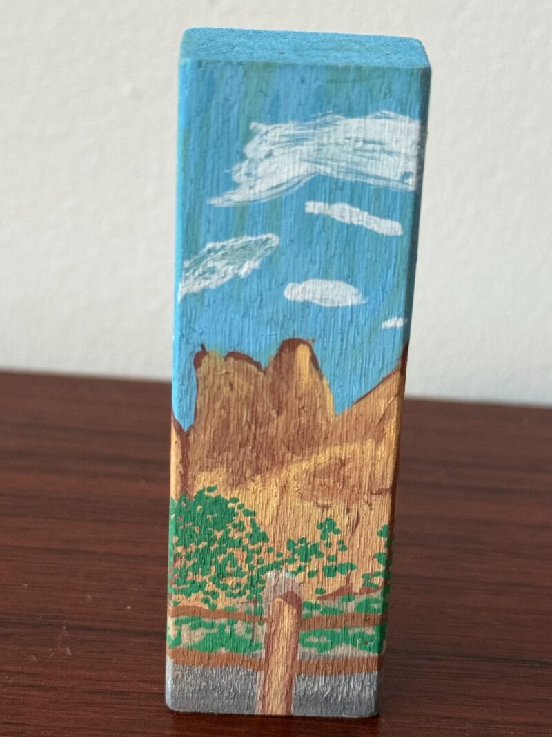 Red Rocks Inspired Jenga Art - Image 2
