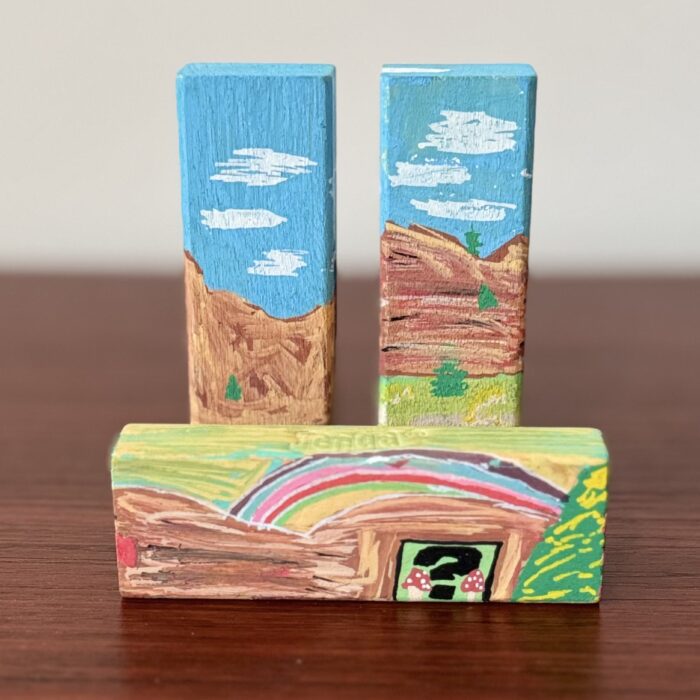 Red Rocks Inspired Jenga Art