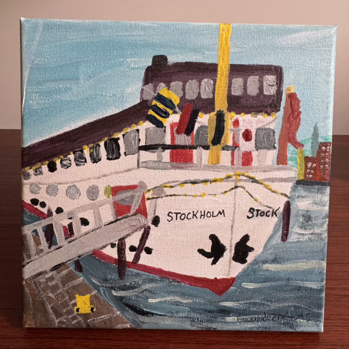 Tour of StockHolm - Original Acrylic Painting