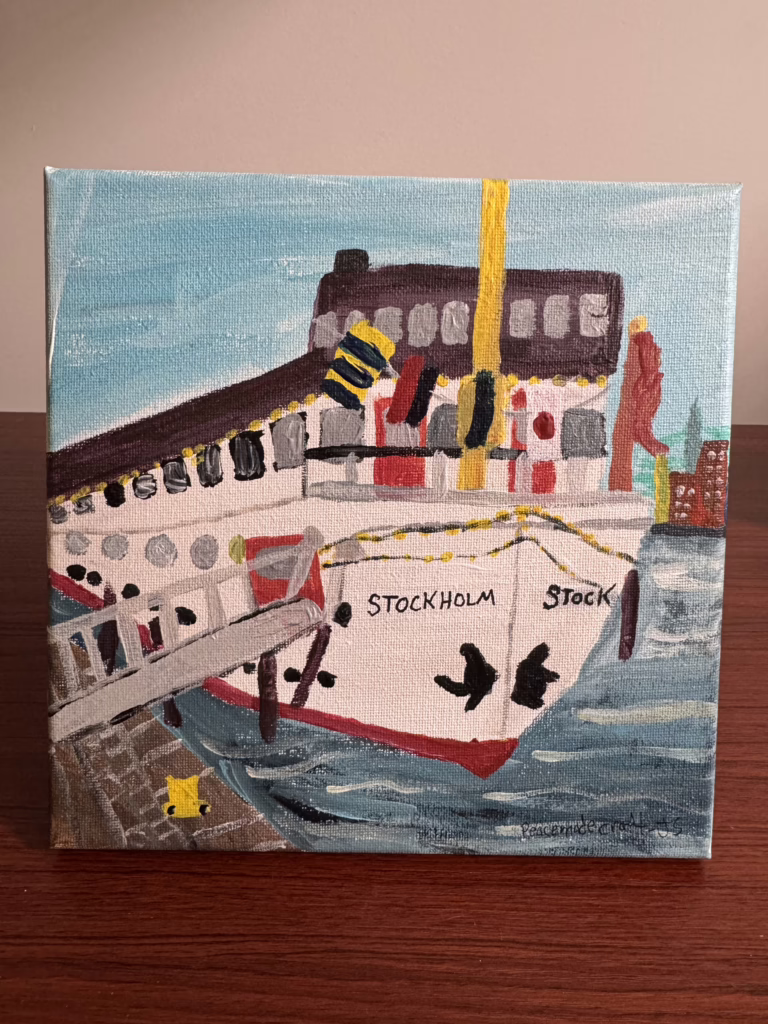 Tour of StockHolm - Original Acrylic Painting
