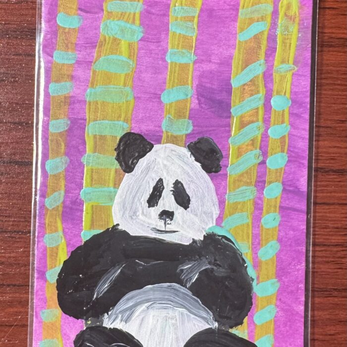 ACEO Original Acrylic Panda Art Card
