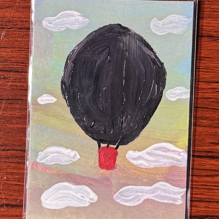 ACEO Original Art Balloon Ride Acrylic